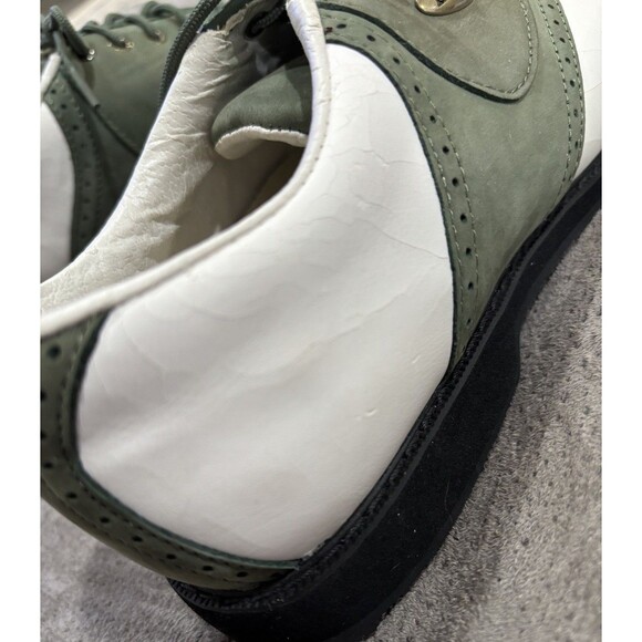 Etonic Stabilites Softspikes Green White Golf Shoe Women 7.5 Leather Upper - Picture 5 of 16